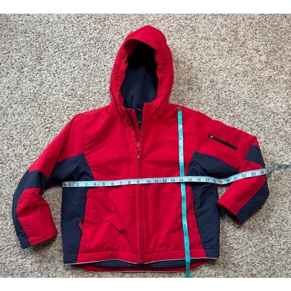 LAND'S END BOYS Winter Coat/Jacket; SIZE 6X-7; Red & Blue - Picture 4 of 11